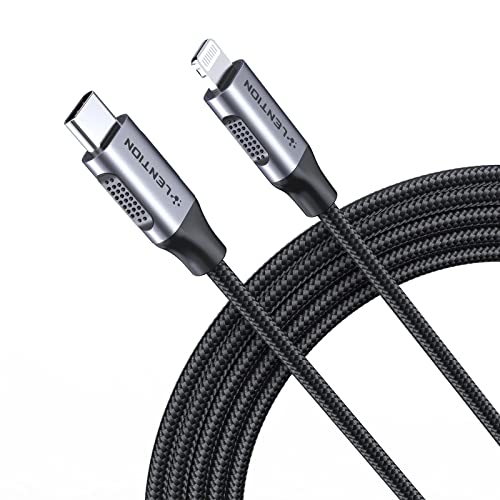 LENTION USB C to Lightning iPhone Cable MFi Certified Type C Fast Charging Cord 6.6ft, Nylon Braided Charger Cable Compatible iPhone 13-12-11-Mini-Pro