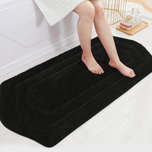COSY HOMEER Bathroom Mat Rugs 24”x48” Non-Slip Absorbent Bath Mat Plush Shaggy Machine Washable Bath Rugs Soft Polyester Bath Mats for Bathroom Fl