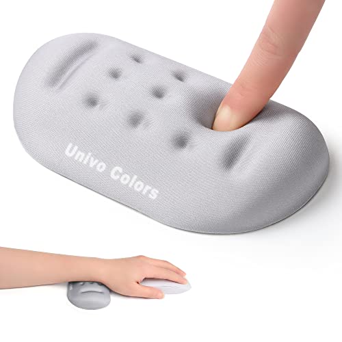 UnivoColors Gray Superfine Memory Foam Wrist Rest Soft Gel Ergonomic Mouse Pad Wrist Support for Mouse, Gaming, Computer, Laptop, Office Wrist Rest Wr