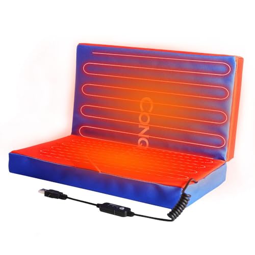 Heated Seat Cushion Electric Pad: Foldable USB Heated Seat Cover 3 Heat Setting for Outdoor Sports Event Camping Trip in Winter Warm