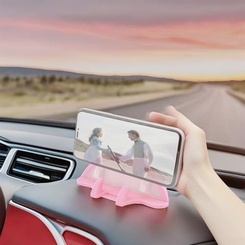Car Phone Holder Mount, Dashboard Cell Phone Holders for Your Car, Stable & Anti-Slip Silicone Design, Fits iPhone, Samsung, and Android Smartphones,