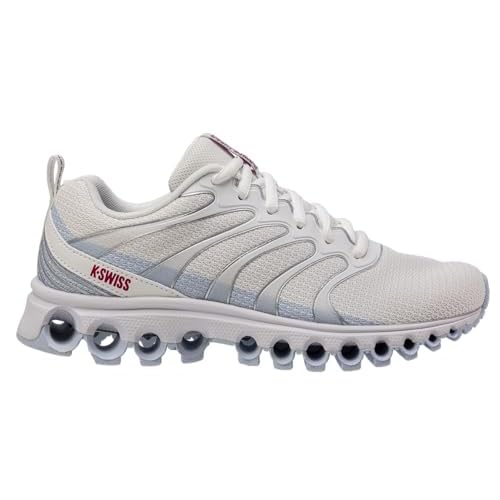 K-Swiss Women's Tubes 220 Training Shoe 11 Blanc De Blanc-Skywriting-Sangria