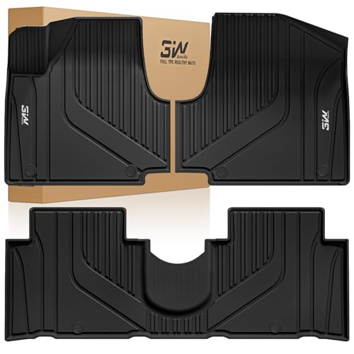 3W Floor Mats Fit Hyundai Ioniq 5 2022-2024 2025 (Only for Movable Console), TPE All Weather Custom Fit Floor Liner for Hyundai Ioniq 5 1st and 2nd Ro