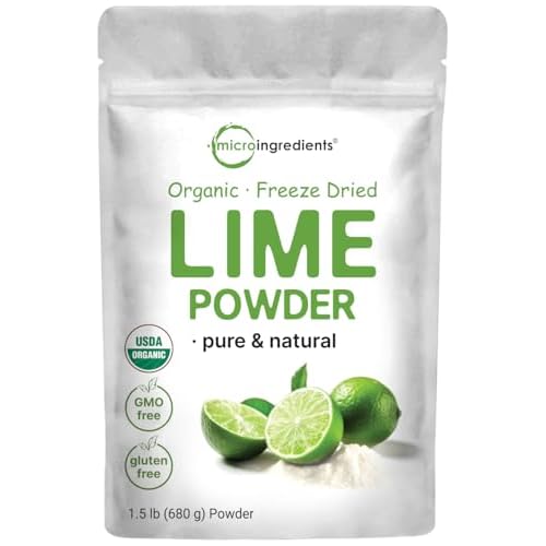 Organic Freeze-Dried Lime Powder, 1.5lbs | Raw Lime Juice Flavor, Sugar Free Drink Mix, Rich in Vitamin C | Water Flavor Enhancer, Great for Beverages