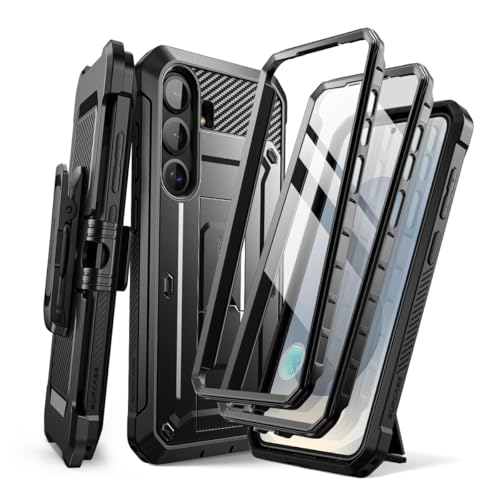 SUPCASE for Samsung Galaxy S25 Plus Case with Stand (Unicorn Beetle Pro), [2 Front Frames] [Built-in Screen Protector & Belt-Clip] Military-Grade Prot