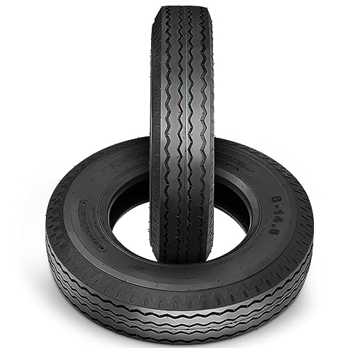 Garvee 8-14.5 14PR Heavy Duty Trailer Tires,2-PACK,3040Lbs Capacity