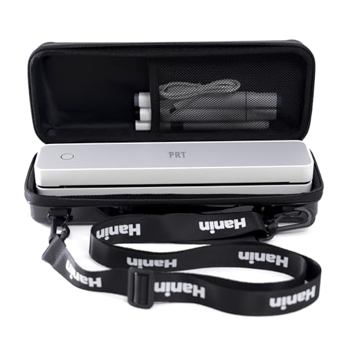 iDPRT MT610 Carrying Case PRT HPRT Portable Thermal Printer, MT610 Pro Electronics Organizer Travel Case for Printer & Accessories, Black Bag & Strap