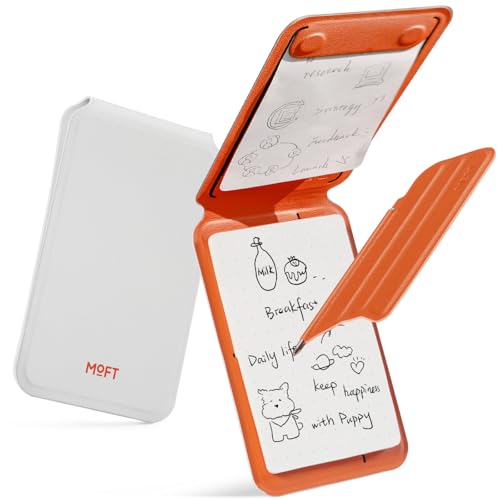 MOFT Magnetic Compatible Note Flip, Magnetic Notepad & Card Holder with Magnetic Invisible Pen, Compatible with iPhone 16 Series and Other Phones, Two
