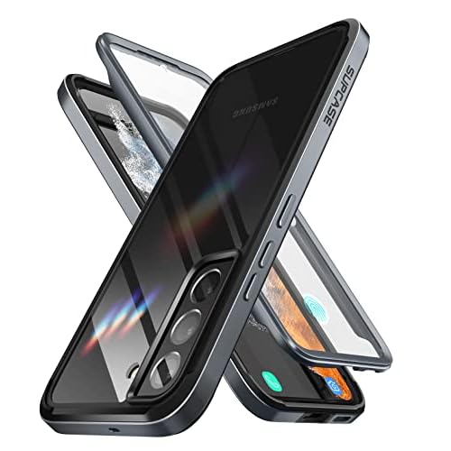 SUPCASE UB Edge Pro Series Case for Samsung Galaxy S22 Plus 5G (2022 Release), Slim Frame Clear Protective Case with Built-in Screen Protector (Black)