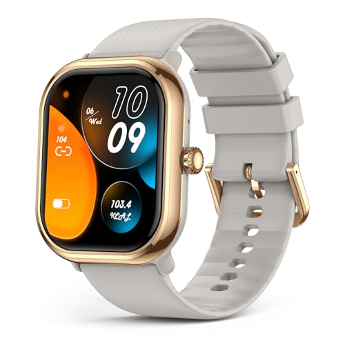 Smartwatch(Answer-Make Call), 1.96" AMOLED Smart Watches for Women with 100+ Sport Modes Blood Pressure Blood Oxygen Heart Rate Monitor, IP68 Waterpro