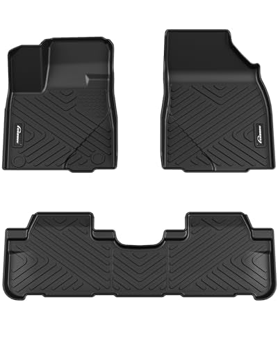 Garvee Floor Mats for 2014-2019 Toyota Highlander (LE, LE Plus, Limited, XLE,Hybrid), TPE All Weather Custom Fit Front 1st & 2nd Row Highlander Floor 