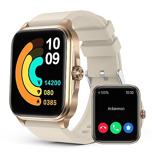 EGQINR Smart Watch for Men Women Answer-Make Calls, 1.91 HD 320 * 386 Full Touch Screen Smartwatch, Fitness Watch with Mett-Heart Rate Monitor, IP67 W