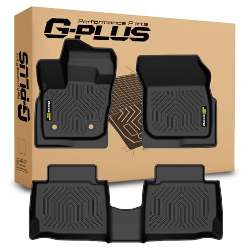 G-PLUS Floor Mats Compatible with Ford Fusion & Lincoln MKZ 2017 2018 2019 2020 Floor Liners, TPE Custom Fit All Weather Protection 1st & 2nd Row Car