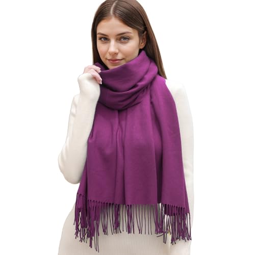 RUI VTRON Scarf for Women Fall Winter Scarves Warm Large Pashmina Shawls and Wraps Purple