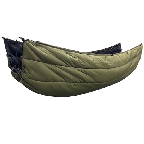 onewind Double Hammock Underquilt Warm Insulation Ultralight 3-4 Season Camping Quilt, Portable for Hiking, Backpacking Od Green 82" * 52", 45F-60F