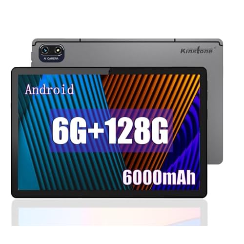 kinstone Gaming Tablet, 10.1 Inch Octa-Core CPU 6GB RAM 128GB ROM, WLAN Tablet (2.4G + 5G), IPS 1920x1200 FHD Display, 5MP + 13MP Camera, Gifts for Ch
