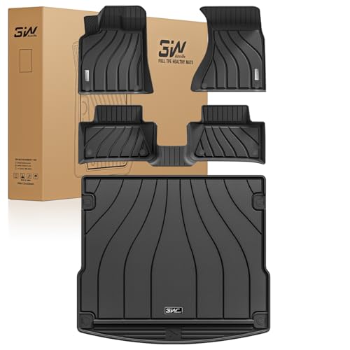 3W Floor Mats & Cargo Liner for Porsche Macan 2014-2025 2026 TPE All Weather Waterproof Tech Custom Fit Floor Liner Car Accessories Heavy Duty Car Mat