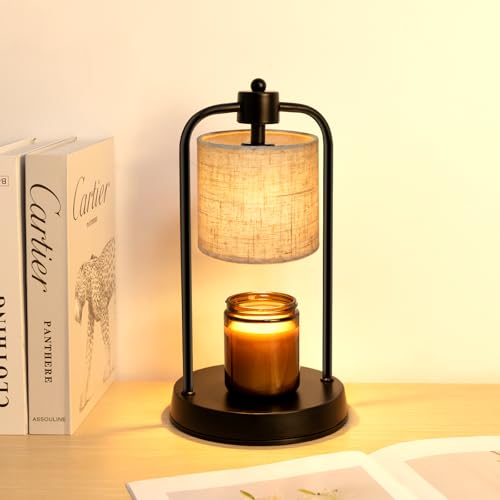Candle Warmer Lamp Electric with Timer: Wax Melts Warmer - Dimmable Candle Wax Warmer Electric Candle Warmer with Replacement Bulbs, Bedroom Home Deco