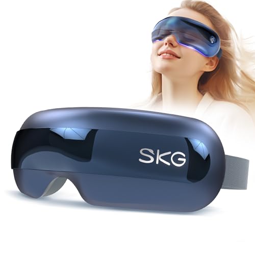 SKG Eye Massager with Heat, Bluetooth Heated Eye Massager for Relief with Vision Window Music, Soothing Eye Care to Relax Eyes, Best Gifts for Women M