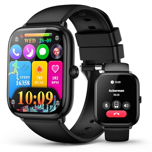 Smart Watch with Bluetooth Call, 2.06" AMOLED Display, Fitness Tracker with 118 Sports Modes, 24-7 Heart Rate Monitor, Sleep Blood Oxygen Tracker, IP6