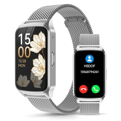 Smart Watch Health Fitness Tracker with 24-7 Heart Rate, Blood Oxygen Sleep Monitor, 110+ Sports Modes, Step Calorie Counter Pedometer (Silver, 1.55)