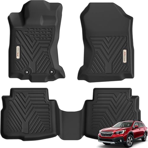 YITAMOTOR Floor Mats Compatible with 2020-2025 Subaru Outback-Legacy, TPE All-Weather Guard Custom Fit Floor Liners Includes 1st & 2nd Row, Black 20-2