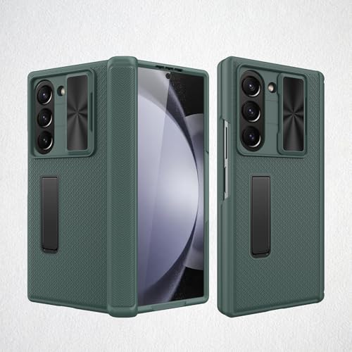 for Samsung Galaxy Z Fold 7 Case with Magnetic Spring Hinge Protection & Built-in Screen Protector, Invisible Stand, Full Body Drop Proof​ and Oil-P
