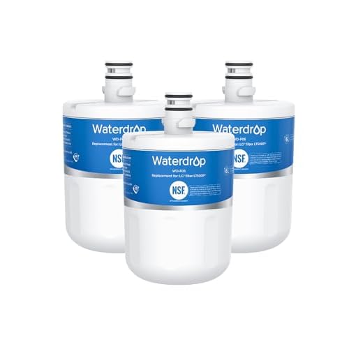 Waterdrop 5231JA2002A Refrigerator Water Filter, Replacement for LG®LT500P®, GEN11042FR-08, ADQ72910911, ADQ72910901, Kenmore 9890, 46-9890, LFX2597