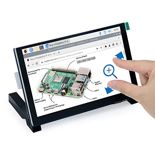 FREENOVE 5 Inch Touchscreen Monitor for Raspberry Pi 5 4 B 3 B+ A+, 800x480 Pixel IPS Display, 5-Point Touch Capacitive Screen, Driver-Free MIPI DSI P