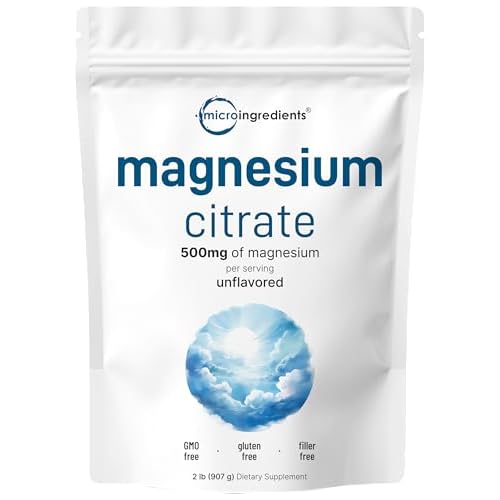 Pure Magnesium Powder, 2lbs | Magnesium Citrate Powder | Unflavored | Relaxation and Nutrient Utilization | Easily Absorbed | Non-GMO, Vegan