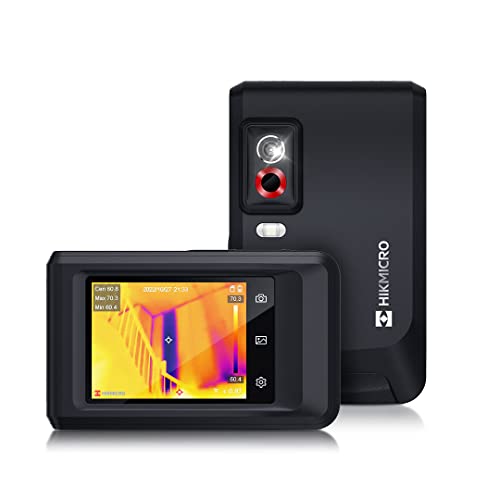 HIKMICRO Pocket2 256 x 192 IR Auflösung Wärmebildkamera mit 8MP Sichtkamera, 25 Hz, Wi-Fi, 3.5" Touchscreen Thermokamera mit Software, IP54, -4°F~7