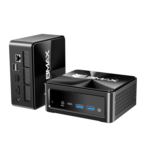 BMAX Mini PC B7Apro AMD Ryzen 5 7430U (6C-12T,bis zu 4,3GHz) 16GB DDR4 512GB M.2 NVMe SSD, Mini Desktop Computer, Win 11 Pro|4K Triple Display|WiFi 6|