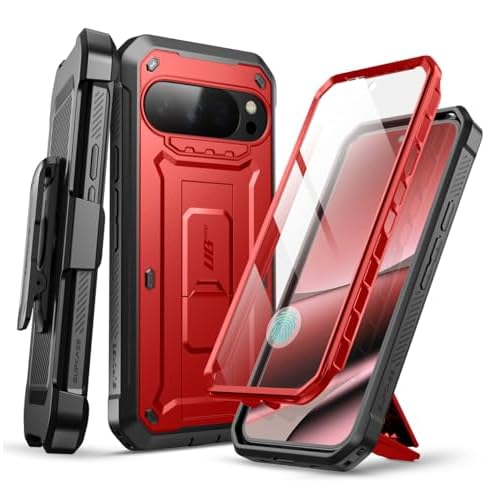 SUPCASE for Google Pixel 10-10 Pro Case with Screen Protector (Unicorn Beetle Pro), [Built-in Stand & Belt-Clip] [Military-Grade Protection] Full Body
