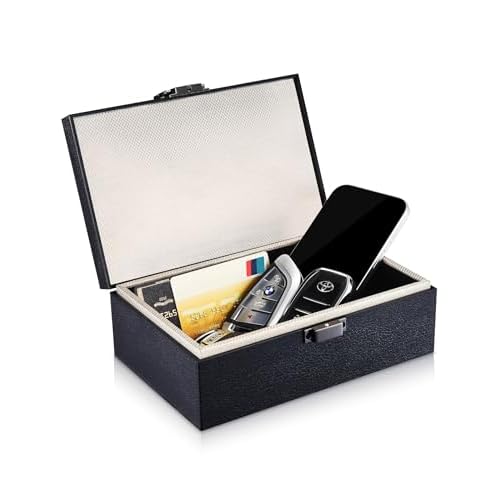 WHonor Faraday Box for Car Keys, RFID Signal Blocker Key Fob Protector, 15 Keys Capacity Anti-Theft Keyless Entry Security Cage