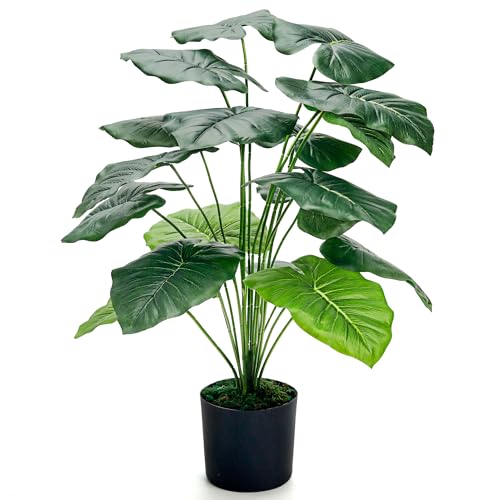 Der Rose 28'' Fake Plants Large Artificial Tropical Faux Plants Indoor Tall for Room Home Bathroom Farmhouse Outdoor Decor 1