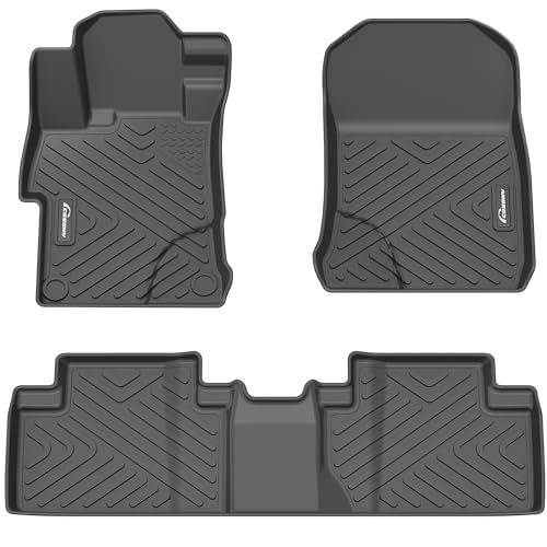 Garvee Floor Mats for 2012-2015 Honda Civic 4dr, TPE All Weather Custom Fit Front 1st & 2nd Row Floor Liner
