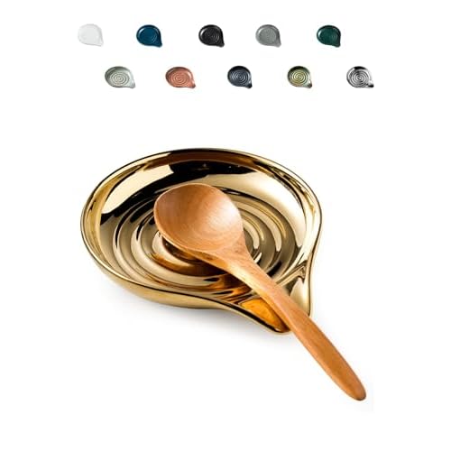 LAUCHUH Spoon Rest for Stove Top, Ceramic Spoon Holder for Kitchen Countertop Large Utensil Rest for Spatula, Spoons or Tong, Ladle, Fork, Christmas,