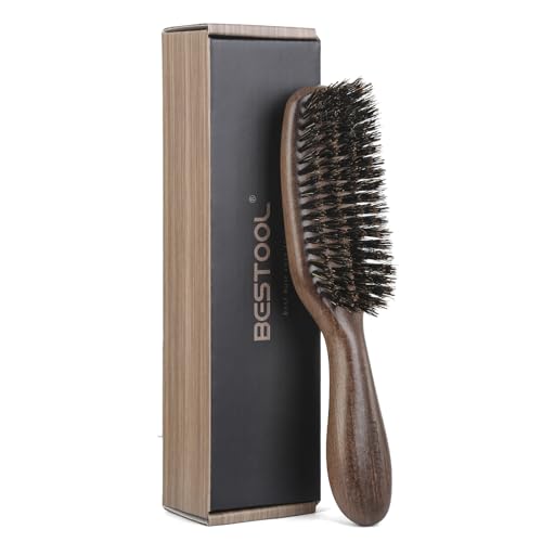 BESTOOL Hair Brush,Boar Bristle Hair Brushes for Women Men and Kids Slick Back Hair Brush for Smoothing Styling Detangling Enhance Shine and Texture A