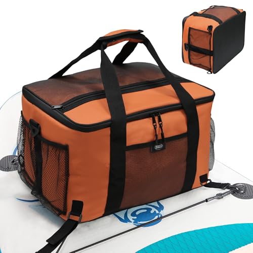 Paddle Board Cooler Bag,Waterproof SUP Deck Coolers,Leakproof Kayak Cooler Accessories, Large Capacity Insulated Cooler for Paddleboard Orange