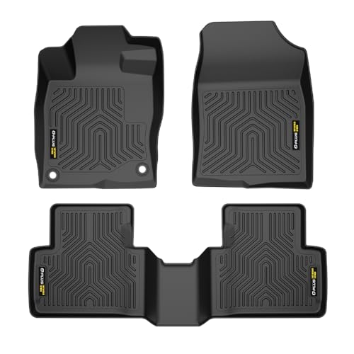 G-PLUS TPE Floor Mats Cargo Liners Compatible with 2016-2021 Honda Insight-Civic Coupe-Civic Sedan 3PCS Black Floor Liners Front & 2nd Row All Weather