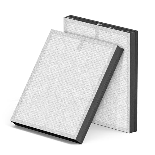 2 Pack MR5866 Air Purifier Filter for MORENTO MR5866 Air Purifier, FLANUR MR5866 Air Purifier, True HEPA Air Purifier Replacement Filter for 99.97% Ai