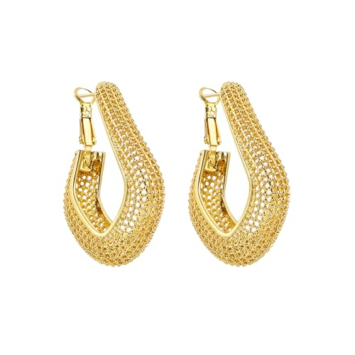 Gold Earrings,Gold Hoop Earrings For women, 14K Gold Plated Dangle Earrings, Gold Earrings For Women Hoops, Silver Hoop Earrings For Women gold13