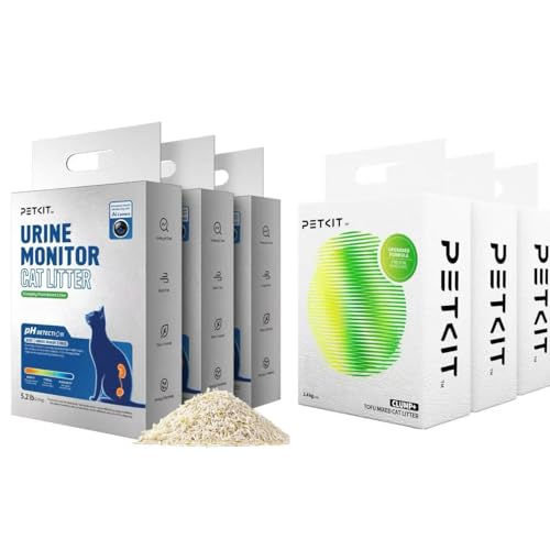 PETKIT 2025 New Urine Monitor Litter 3 Bags & Upgraded Clump+ Tofu Mixed Cat Litter 3 Bags