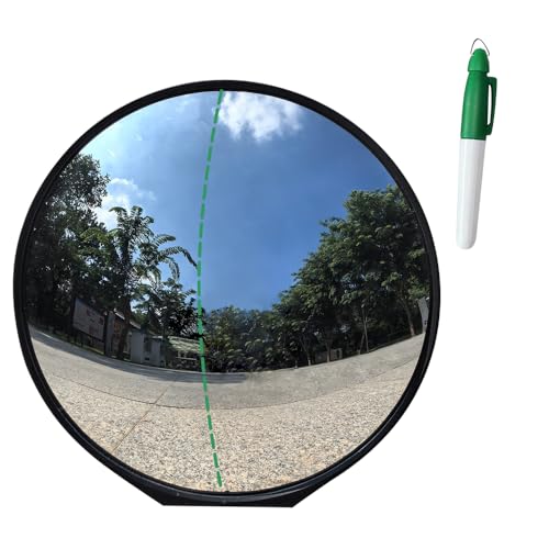 Scott Edward 12 Inches-30cm Diameter Golf Convex Mirror Swing Training Mirror for Swing Trainer, Golf Practice Mirror Stepless Angle Adjustable Shatte