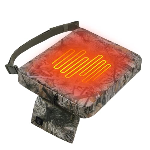 MDSTOP Heated Hunting Seat Cushion, Waterproof Seat Pads for Tree Stand & Ladder Stand, for Hunting, Ice Fishing,Hiking, Camping(Battery not Included)