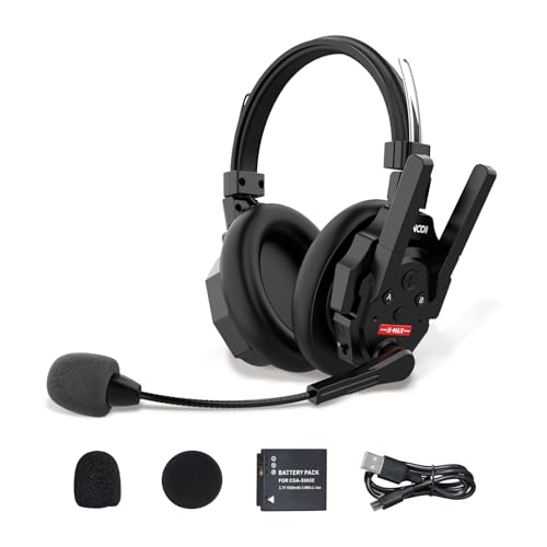 SYNCO XTALK Xmax Wireless Intercom Headset, Dual Ear Communication Headsets 500m-1640ft with Noise Reduction for Event TV Documentary Production, Xtal