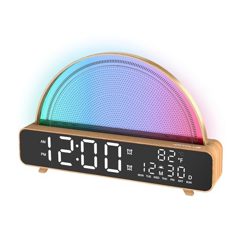 Sunrise Alarm Clock Wake Up Light for Kids, Bedrooms, Digital Sunlight Alarm Clock Dawn Simulator with Touch Night Light, 13 Soothing Sounds, Snooze T
