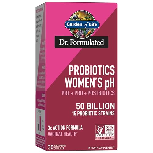 Garden of Life Dr Formulated Once Daily 3-in-1 Complete Prebiotics, Postbiotics & Probiotics for Women, PRE + PRO + POSTBIOTIC Supplement for Women’
