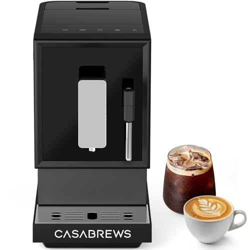 CASABREWS ACAFE PLUS Automatic Espresso Machine, 20bar Espresso Coffee Machine with Grinder and Milk Frother, Professional Coffee Maker with Touch Scr