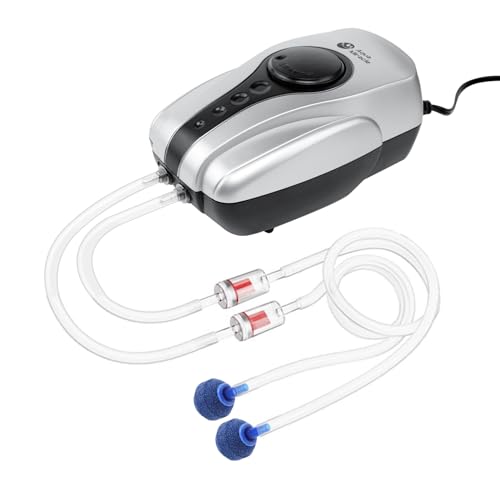 AquaMiracle Aquarium Air Pump Fish Tank Bubbler Aerator, All-in-One Fish Tank Air Pump Kit, Quiet Aquarium Bubbler For 20-80 Gallon Aquariums